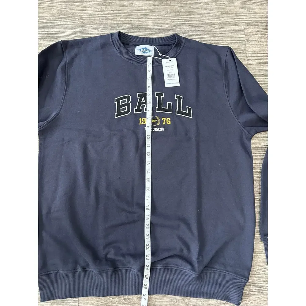 NWT BALL Original Sweatshirt L Taylor Midnight Navy Blue Organic Cotton Men's XL